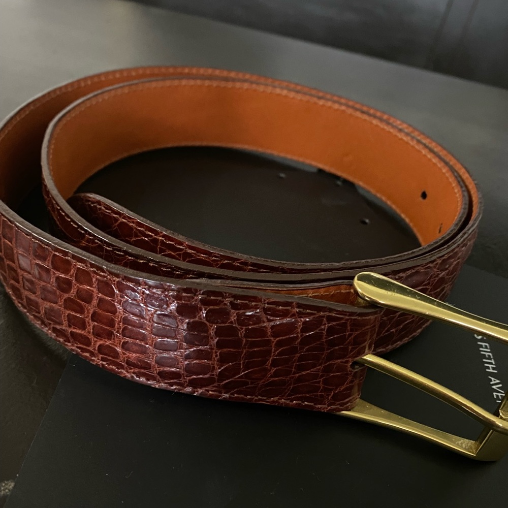 Saks fifth Avenue genuine caiman leather